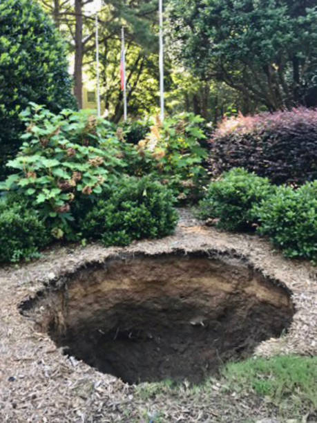 A large sinkhole has opened up in the ground